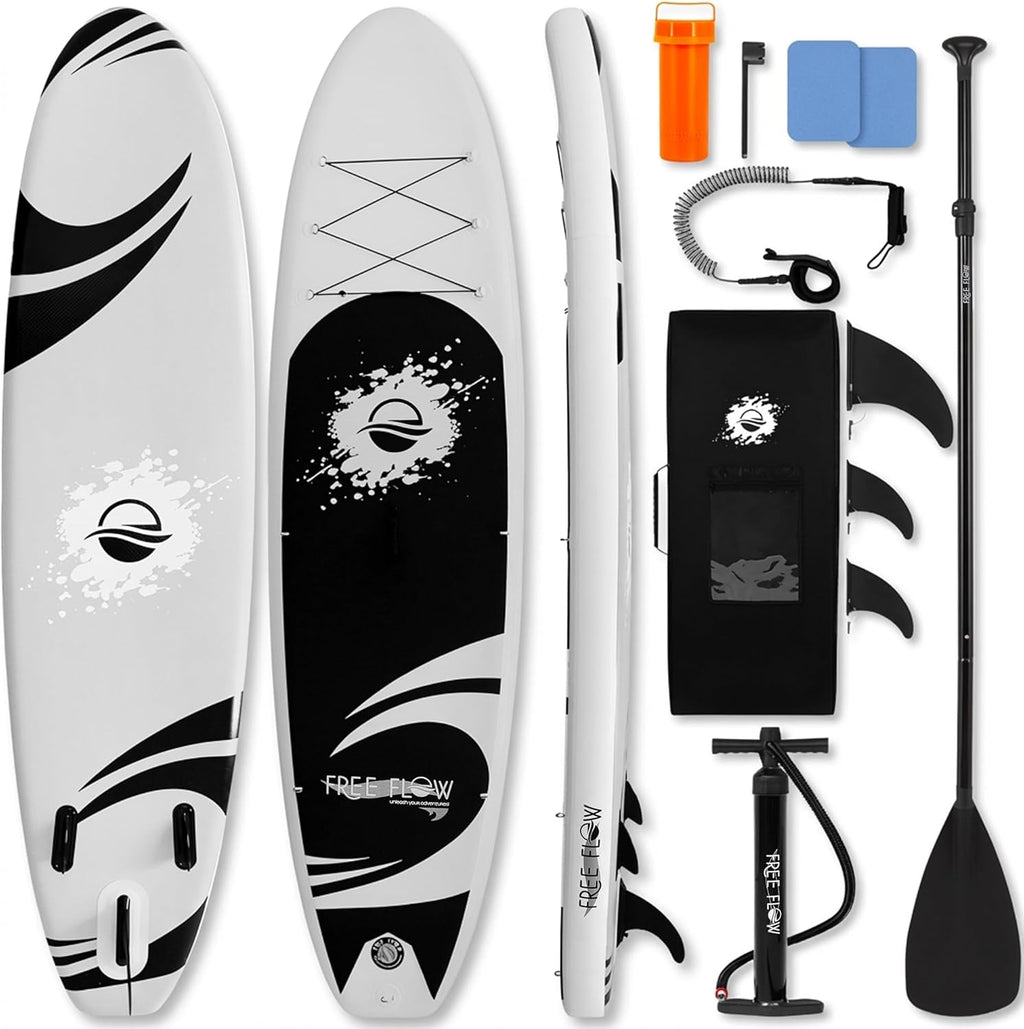 Inflatable Stand up Paddle Board with Premium SUP Accessories – Wide Stable Design with Non-Slip EVA Deck Pad for Adults and Youth of All Skill Levels, 350 Lbs Capacity